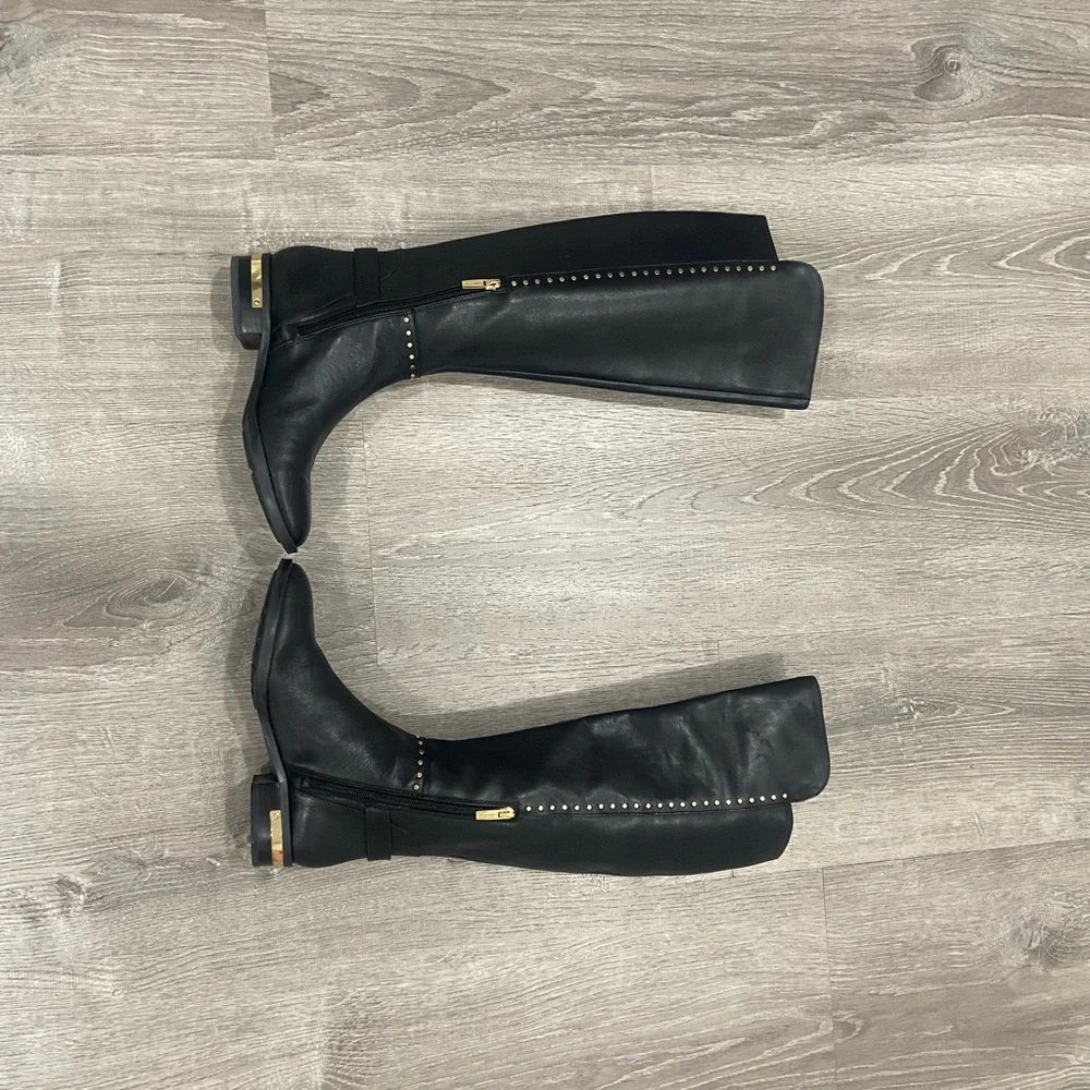 Knee-High Leather Boots Vince Camuto size 6 1/2 black - Picture 7 of 14